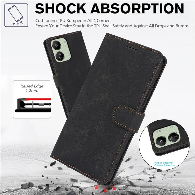 For Xiaomi Redmi 13C 4G / 5G / 13R 5G / Poco M6 5G / Poco C65 4G Phone Cases Shockproof Leather Flip Cover