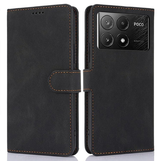 For Xiaomi Poco X6 Pro 5G / Redmi K70E 5G Cell Phone Cases Leather Wallet Cover with Magnetic Clasp