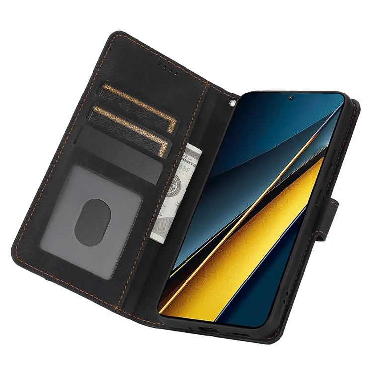 For Xiaomi Poco X6 Pro 5G / Redmi K70E 5G Cell Phone Cases Leather Wallet Cover with Magnetic Clasp