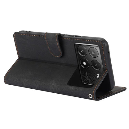 For Xiaomi Poco X6 Pro 5G / Redmi K70E 5G Cell Phone Cases Leather Wallet Cover with Magnetic Clasp