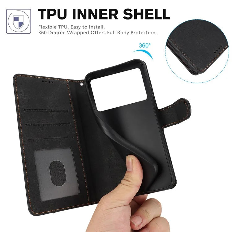 For Xiaomi Poco X6 Pro 5G / Redmi K70E 5G Cell Phone Cases Leather Wallet Cover with Magnetic Clasp
