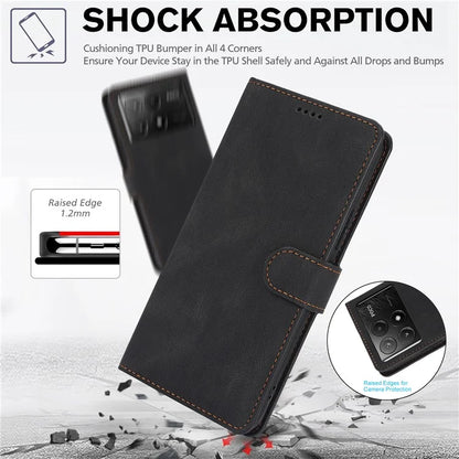 For Xiaomi Poco X6 Pro 5G / Redmi K70E 5G Cell Phone Cases Leather Wallet Cover with Magnetic Clasp