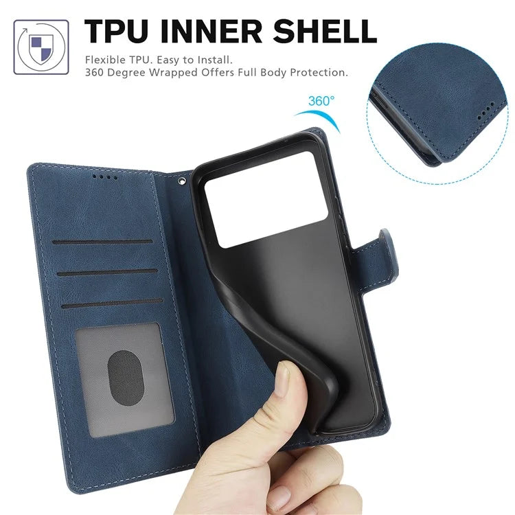 For Xiaomi Poco X6 Pro 5G / Redmi K70E 5G Cell Phone Cases Leather Wallet Cover with Magnetic Clasp