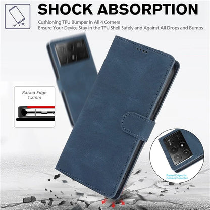For Xiaomi Poco X6 Pro 5G / Redmi K70E 5G Cell Phone Cases Leather Wallet Cover with Magnetic Clasp