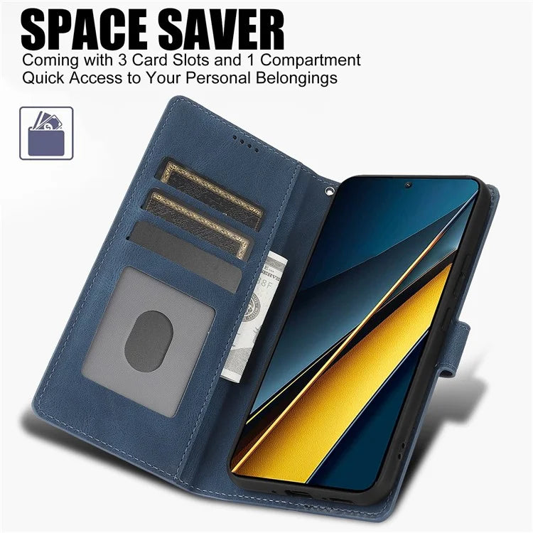 For Xiaomi Poco X6 Pro 5G / Redmi K70E 5G Cell Phone Cases Leather Wallet Cover with Magnetic Clasp