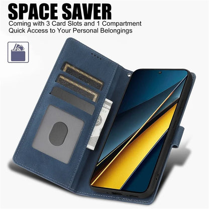 For Xiaomi Poco X6 Pro 5G / Redmi K70E 5G Cell Phone Cases Leather Wallet Cover with Magnetic Clasp