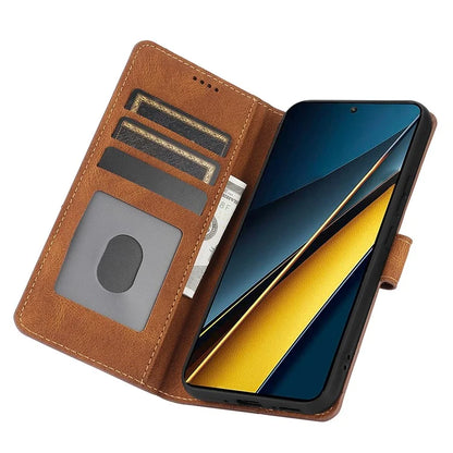 For Xiaomi Poco X6 Pro 5G / Redmi K70E 5G Cell Phone Cases Leather Wallet Cover with Magnetic Clasp