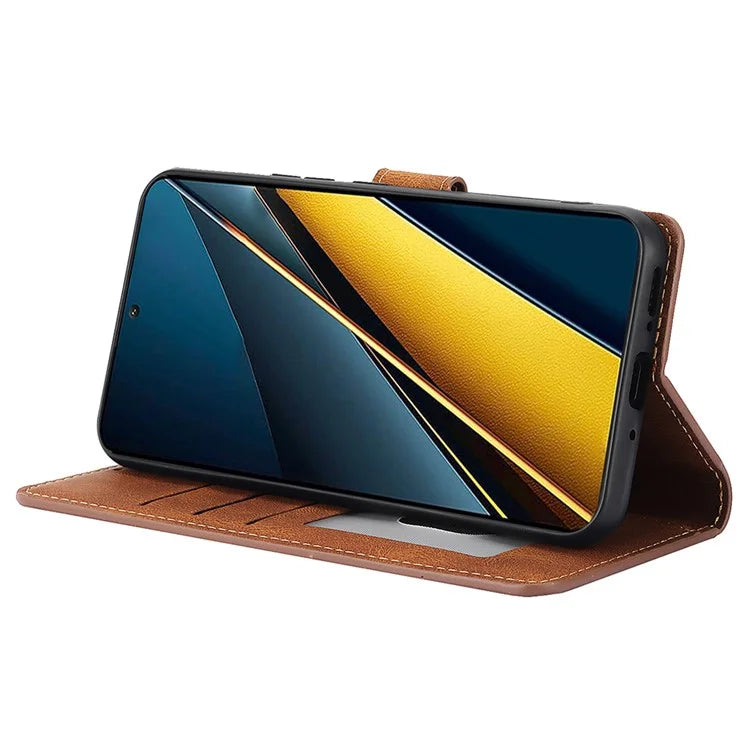 For Xiaomi Poco X6 Pro 5G / Redmi K70E 5G Cell Phone Cases Leather Wallet Cover with Magnetic Clasp