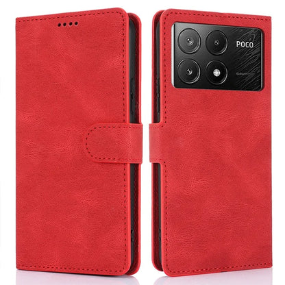 For Xiaomi Poco X6 Pro 5G / Redmi K70E 5G Cell Phone Cases Leather Wallet Cover with Magnetic Clasp