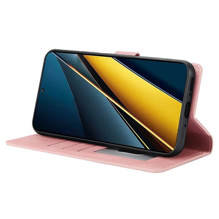 For Xiaomi Poco X6 Pro 5G / Redmi K70E 5G Cell Phone Cases Leather Wallet Cover with Magnetic Clasp