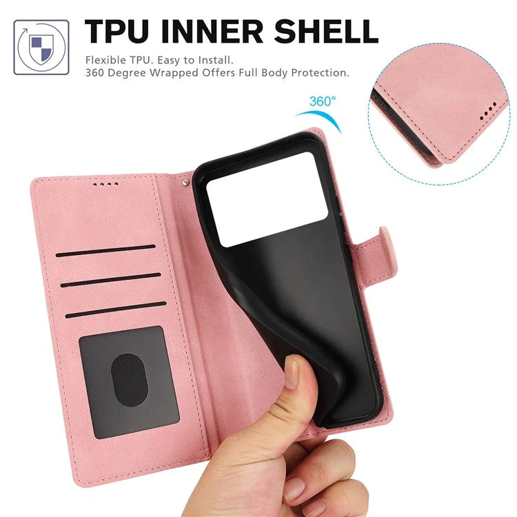For Xiaomi Poco X6 Pro 5G / Redmi K70E 5G Cell Phone Cases Leather Wallet Cover with Magnetic Clasp