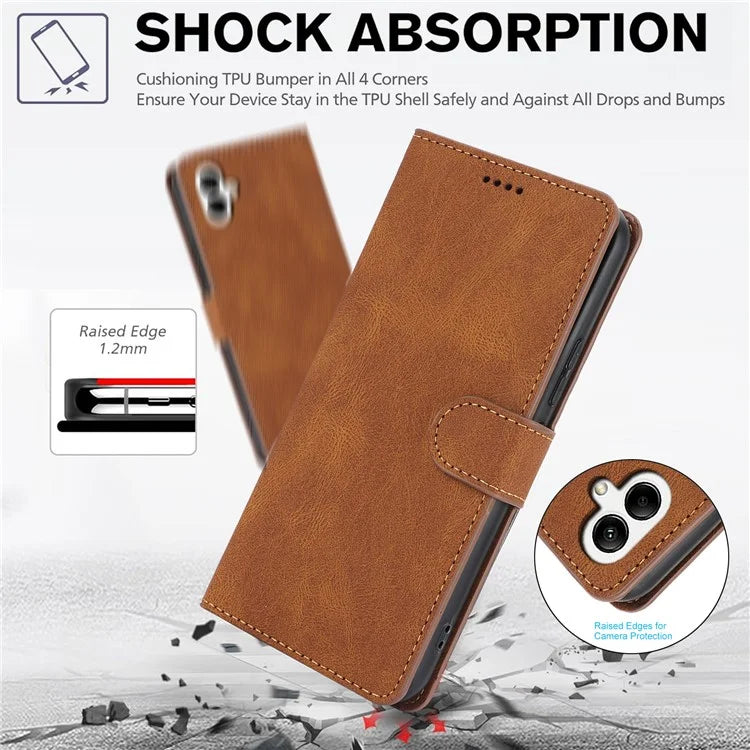 For Samsung Galaxy A05 4G Cases Shock Absorbing Leather Folio Wallet Phone Case