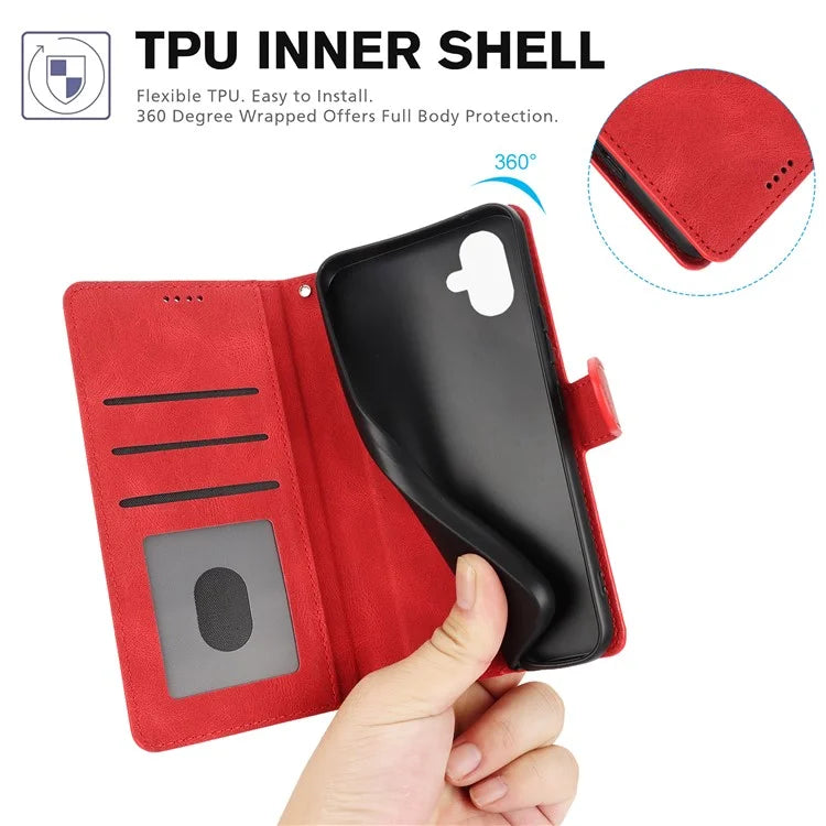 For Samsung Galaxy A05 4G Cases Shock Absorbing Leather Folio Wallet Phone Case
