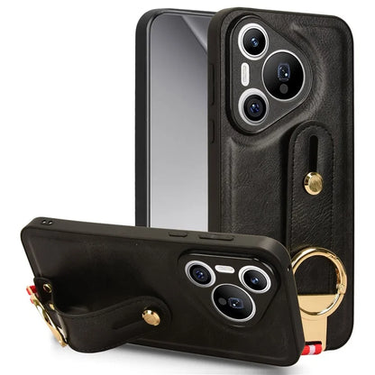 For Huawei Pura 70 Wristband Kickstand Case Fall Proof Phone Cover with Bottle Opener Ring