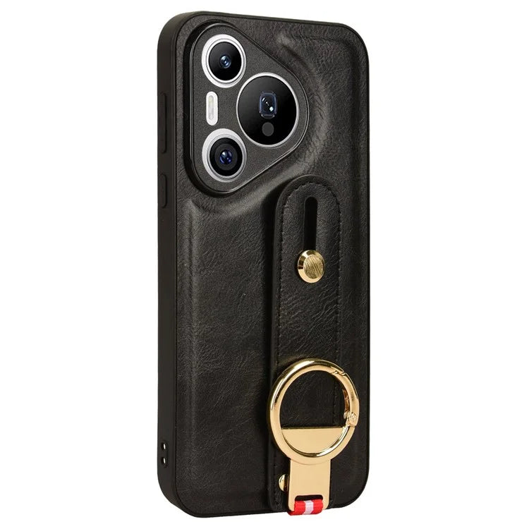 For Huawei Pura 70 Wristband Kickstand Case Fall Proof Phone Cover with Bottle Opener Ring