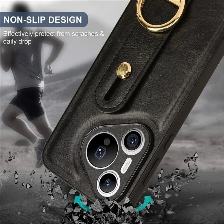 For Huawei Pura 70 Wristband Kickstand Case Fall Proof Phone Cover with Bottle Opener Ring
