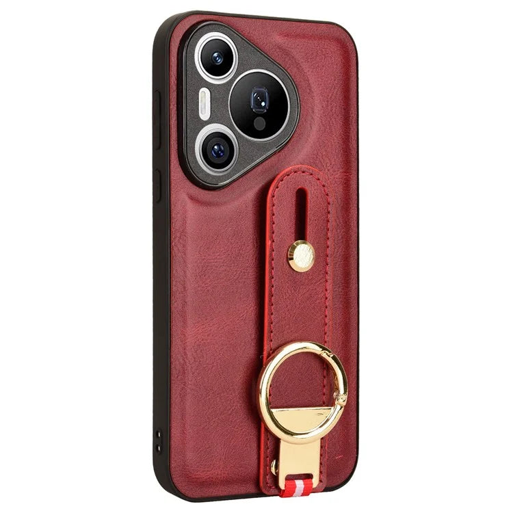 For Huawei Pura 70 Wristband Kickstand Case Fall Proof Phone Cover with Bottle Opener Ring