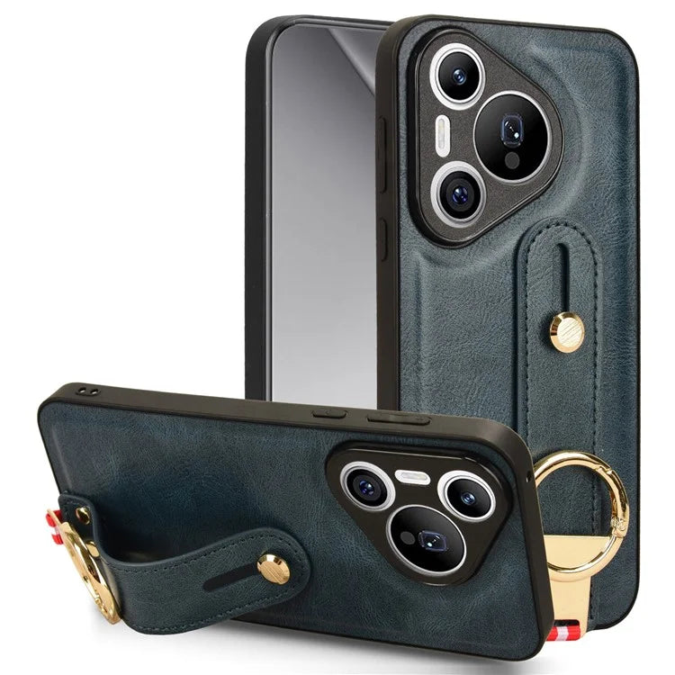 For Huawei Pura 70 Wristband Kickstand Case Fall Proof Phone Cover with Bottle Opener Ring