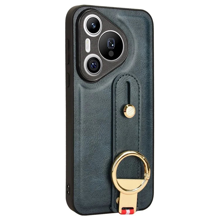For Huawei Pura 70 Wristband Kickstand Case Fall Proof Phone Cover with Bottle Opener Ring