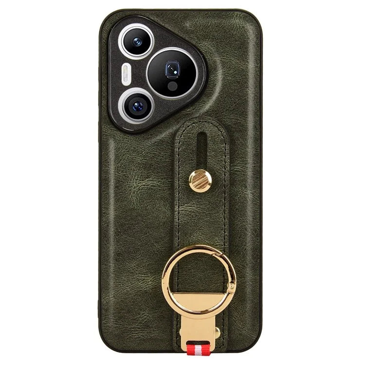 For Huawei Pura 70 Wristband Kickstand Case Fall Proof Phone Cover with Bottle Opener Ring