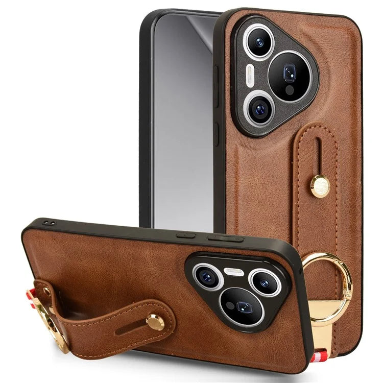 For Huawei Pura 70 Wristband Kickstand Case Fall Proof Phone Cover with Bottle Opener Ring