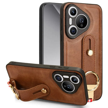 For Huawei Pura 70 Wristband Kickstand Case Fall Proof Phone Cover with Bottle Opener Ring
