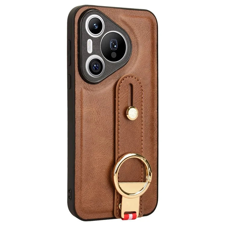For Huawei Pura 70 Wristband Kickstand Case Fall Proof Phone Cover with Bottle Opener Ring