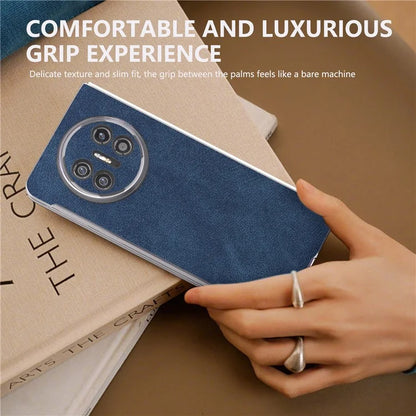 For Huawei Mate X5 Cell Phone Case PU Leather Coated PC Matte Edge Cover