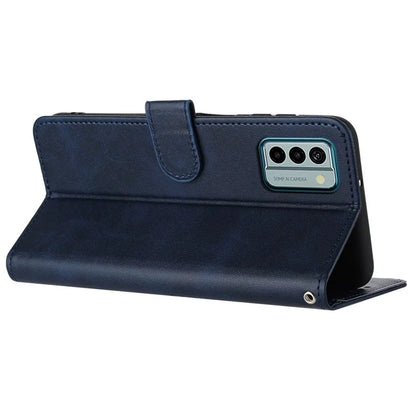 For Nokia C300 PU Leather Fall Resistant Flip Case Calf Texture Phone Cover with Strap