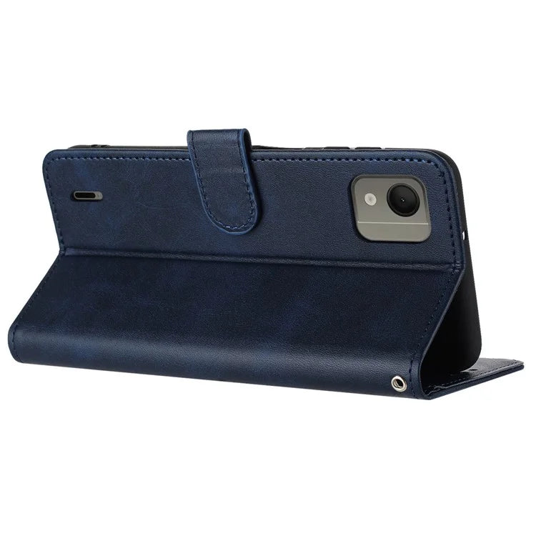For Nokia C110 Case Leather Drop Protection Wallet Stand Cover with Strap