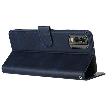 For Nokia C32 (TA-1534) Calf Texture PU Leather + TPU Case Phone Cover with Strap