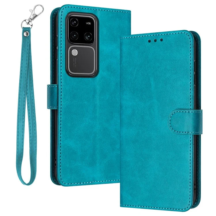 For vivo S18 Pro 5G / S18 5G / V30 5G / V30 Pro 5G Wholesale PU Leather Cell Phone Case Stand Wallet Phone Cover with Strap
