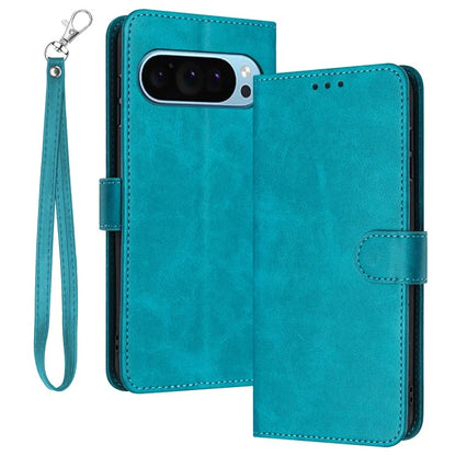 For Google Pixel 9 / Pixel 9 Pro Impact Resistant Case Strap Design Calf Texture Phone Cover