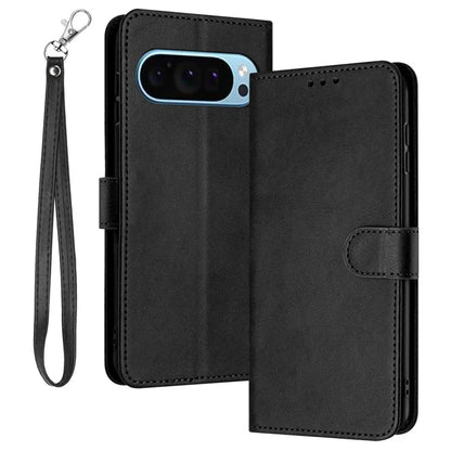 For Google Pixel 9 / Pixel 9 Pro Impact Resistant Case Strap Design Calf Texture Phone Cover