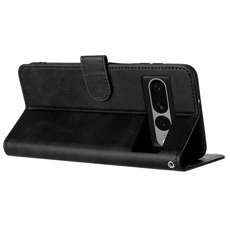 For Google Pixel 7 Pro 5G Case Calf Texture Cell Phone Back Cover Strap Design Phone Shell