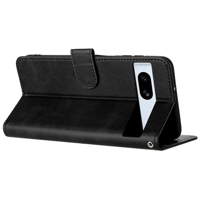 For Google Pixel 7a Drop Protection Case Calf Texture Phone Cover with Strap