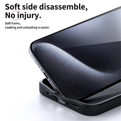 For iPhone 15 Pro Case Shock-Absorbent PC+TPU Kickstand Phone Shell Compatible with MagSafe