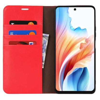 For Oppo A79 5G / A2 5G Case Crazy Horse Texture Split Leather Stand Phone Cover