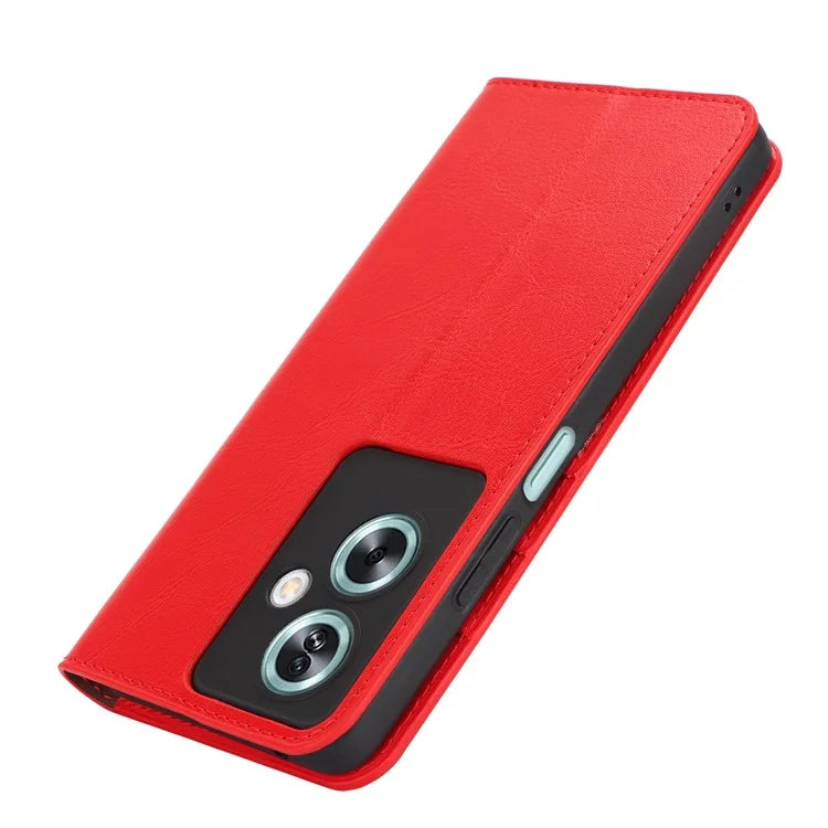 For Oppo A79 5G / A2 5G Case Crazy Horse Texture Split Leather Stand Phone Cover