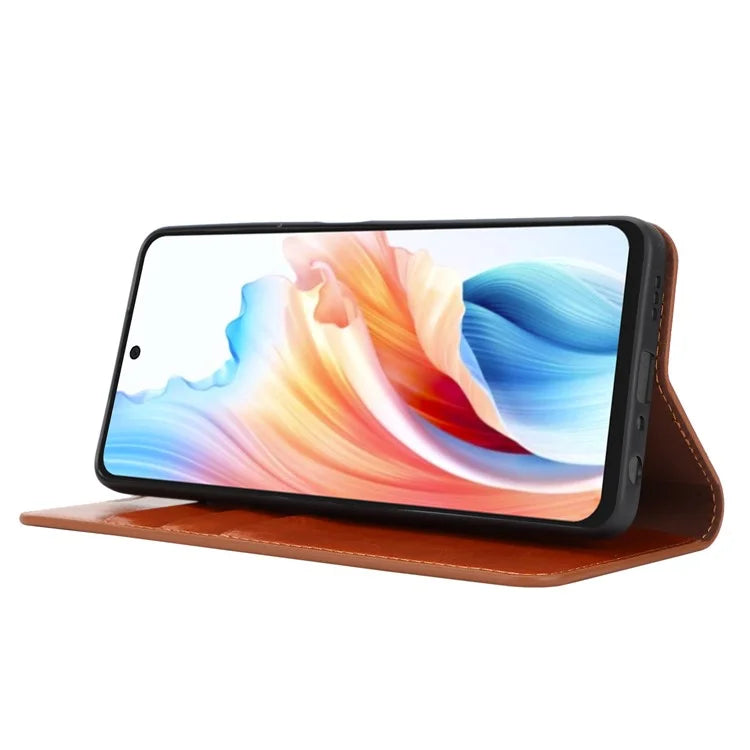 For Oppo A79 5G / A2 5G Case Crazy Horse Texture Split Leather Stand Phone Cover