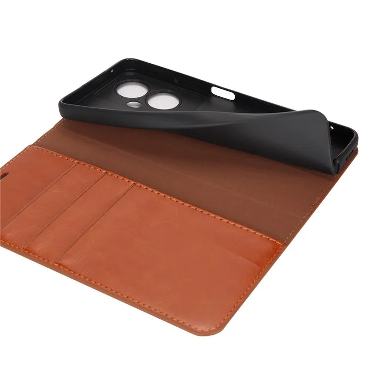 For Oppo A79 5G / A2 5G Case Crazy Horse Texture Split Leather Stand Phone Cover