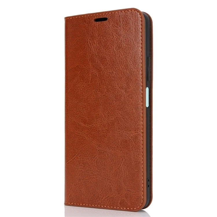 For Oppo A79 5G / A2 5G Case Crazy Horse Texture Split Leather Stand Phone Cover