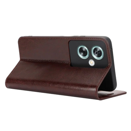For Oppo A79 5G / A2 5G Case Crazy Horse Texture Split Leather Stand Phone Cover