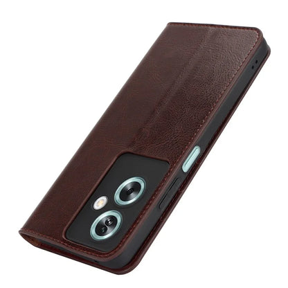For Oppo A79 5G / A2 5G Case Crazy Horse Texture Split Leather Stand Phone Cover