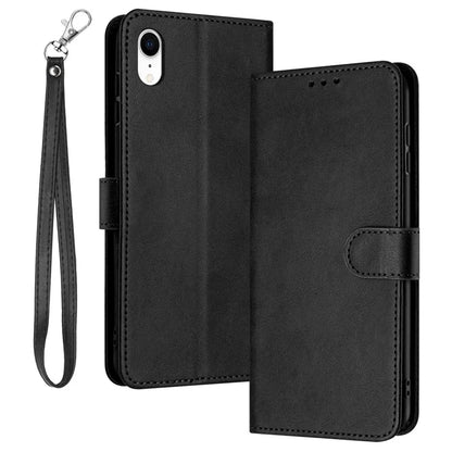 For iPhone XR Mobile Accessories Supplier PU Leather Calf Texture Case Anti-fall Phone Cover