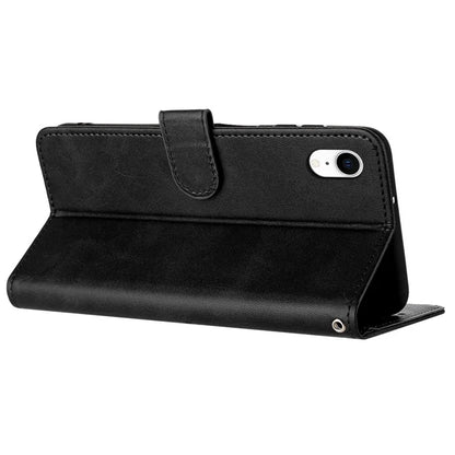 For iPhone XR Mobile Accessories Supplier PU Leather Calf Texture Case Anti-fall Phone Cover