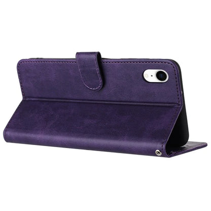 For iPhone XR Mobile Accessories Supplier PU Leather Calf Texture Case Anti-fall Phone Cover