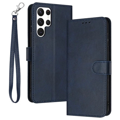 For Samsung Galaxy S24 Ultra Wholesale Phone Supplies Phone Cases Calf Texture Leather Wallet Stand Cover
