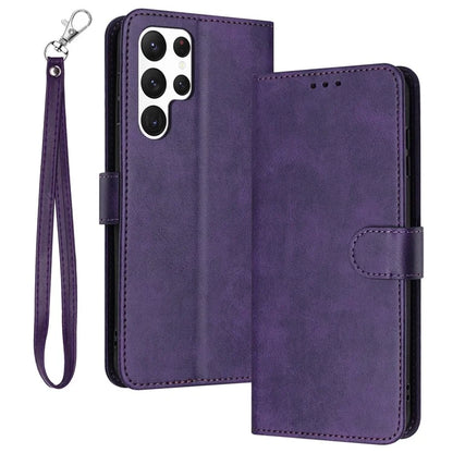 For Samsung Galaxy S24 Ultra Wholesale Phone Supplies Phone Cases Calf Texture Leather Wallet Stand Cover
