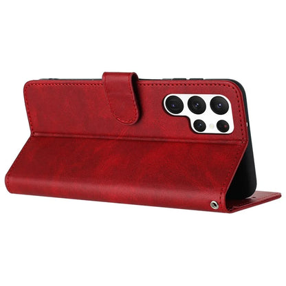 For Samsung Galaxy S24 Ultra Wholesale Phone Supplies Phone Cases Calf Texture Leather Wallet Stand Cover